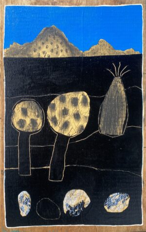 "Sandstone,  Banksia and a Grass Tree"