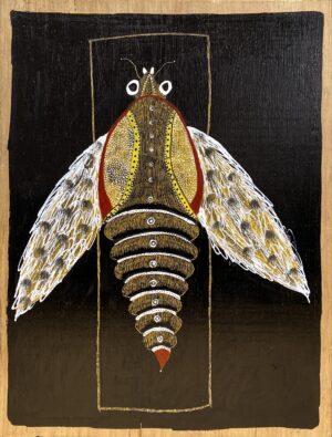 "Moth with a red line"